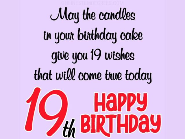 19th happy birthday wishes captions for insta