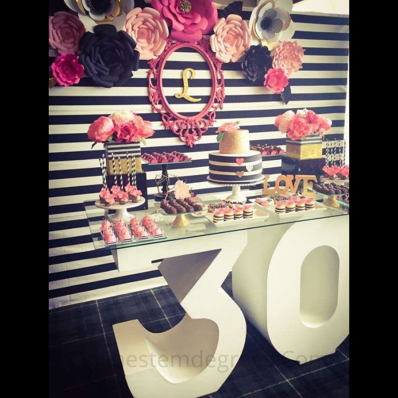 30th birthday table decoration ideas