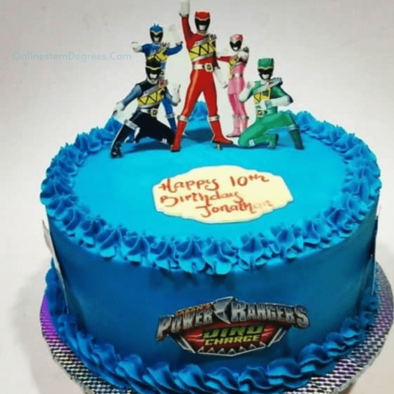 Blue power rangers cake ideas