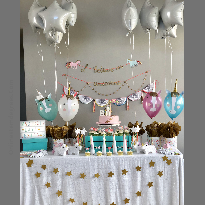 Grey Color Birthday Decoration