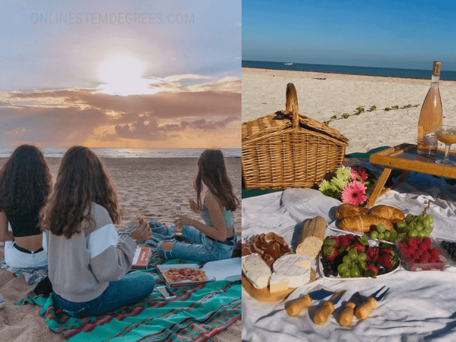 Have a beach picnic day with squad