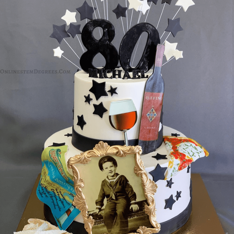 Simple Cake Ideas for 80th Birthday