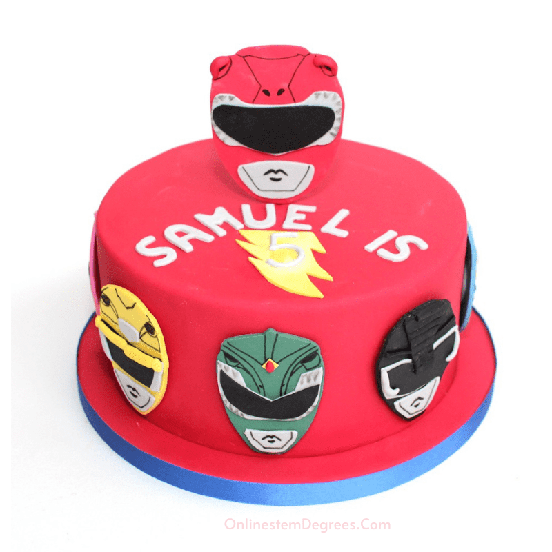 red power ranger cake design