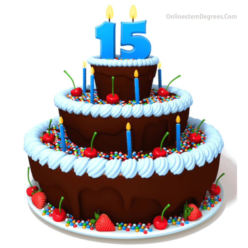 simple cake design for 15th birthday party